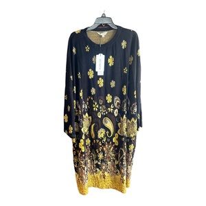 BUYKUD black/gold dress Size 2XL